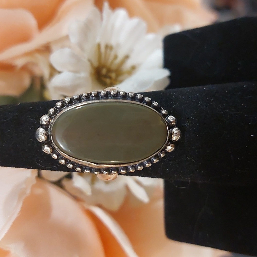 Chalcedony Gemstone Ring - Adjustable - image 1
